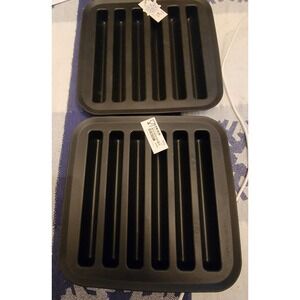 IKEA Water Bottle Ice Sticks Silicone Tray Black - Set of Two - With Tags